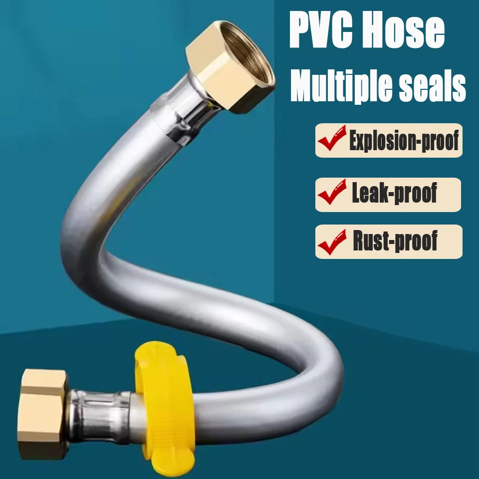 

Душевой шланг высокого давления от 20 до 200 см G1/2, универсальный ПВХ, гибкий, взрывозащищенный, против намотки, душевая трубка, аксессуары для ванной комнаты