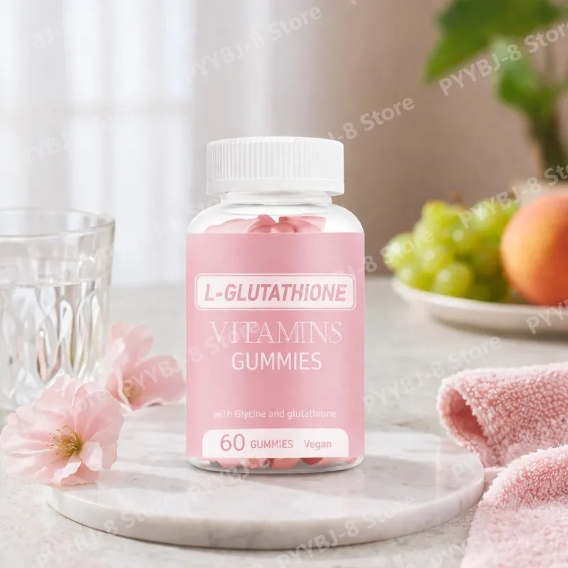 

Жевательные конфеты с глутатионом, 60 штук, с глицином, биотином и комплексом витаминов для поддержки омоложения, иммунитета и ежедневного здоровья кожи, веганские.