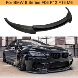 Front Bumper Lip Splitters for BMW 6 Series F06 F12 F13 M6 Base Sedan Convertible Coupe 2014-2017 Front Lip Carbon Fiber / FRP