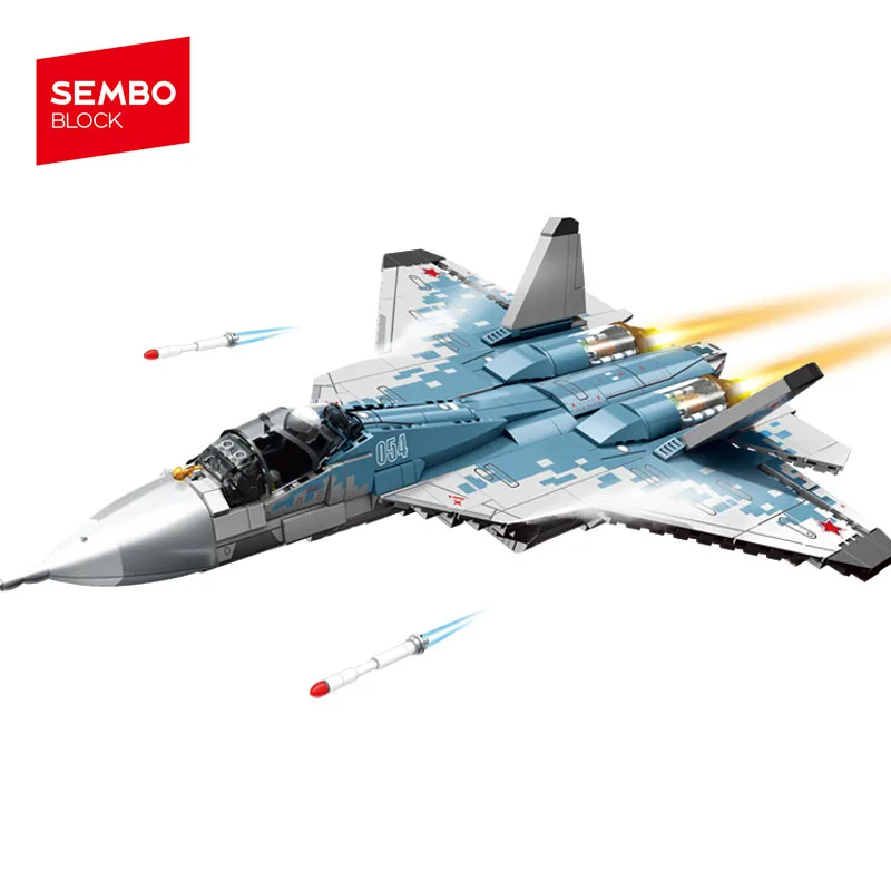 SEMBO BLOCK Military Aircra Stealth Fighter Weapons  Building Blocks Fighter Airplane Model Bricks Toys for Boys Christmas gifts