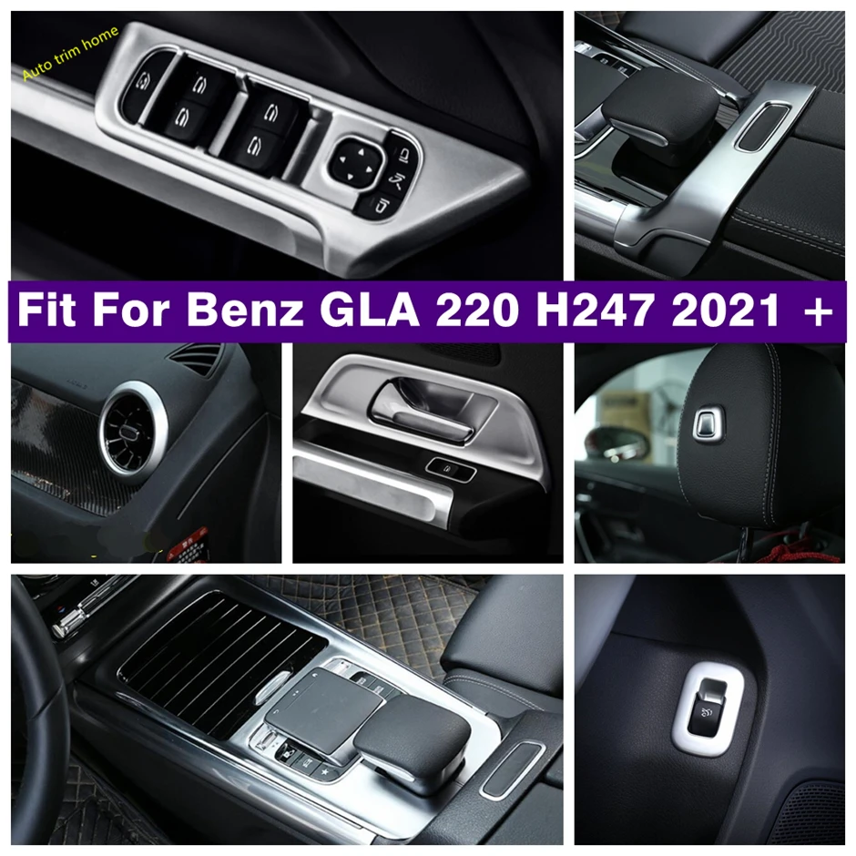 

Car Headrest Door Handle Bowl Window Lift Button Dashboard Gear Shift Head Cover Trim For Mercedes-Benz GLA 220 H247 2021 - 2024