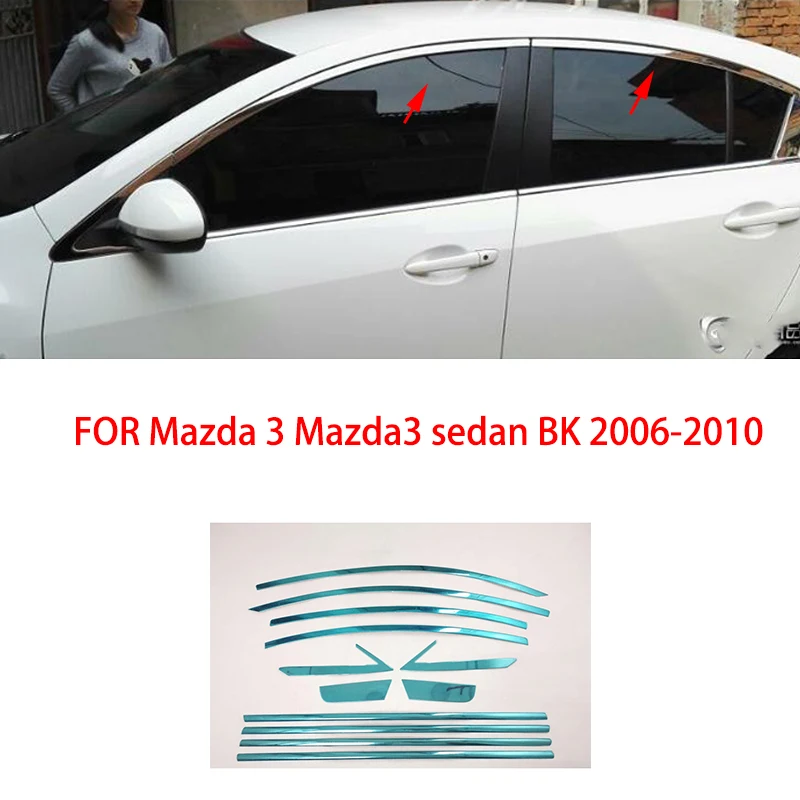 

Car accessories FIT For Mazda 3 Mazda3 sedan BK 2006-2010 Stainless steel chrome Window Molding Strip Sill side Cover Trim