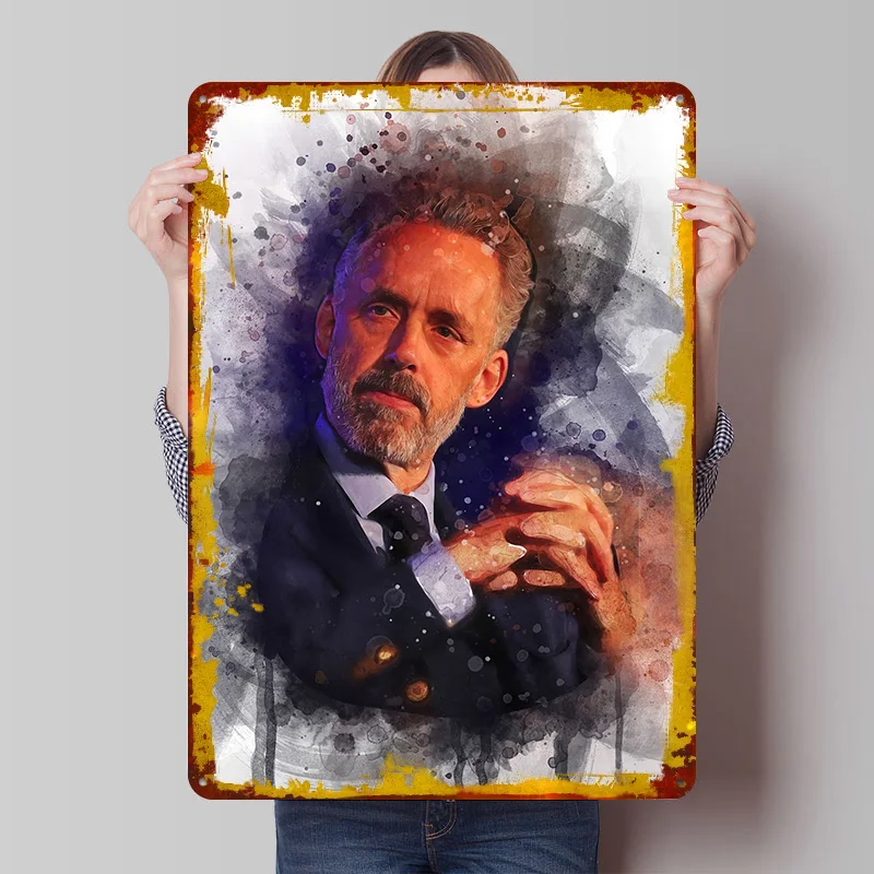 Jordan Peterson Poster Customized Vintage Metal Signs Wall Art Retro Tin Plaque for Bedroom Decoration Room Bar Accessories Home