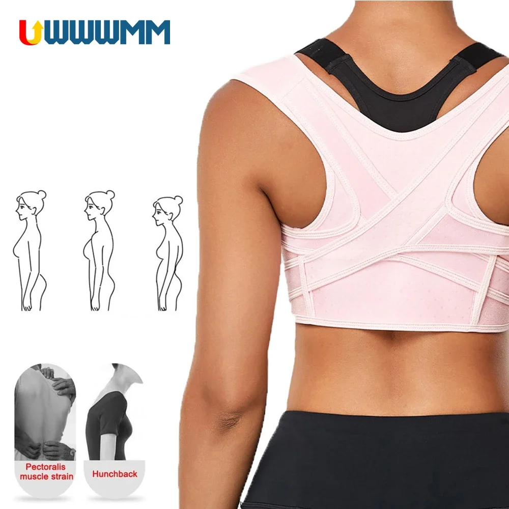 

Adjustable Back Compression Brace Posture Corrector Adults Upper Back Straightener Hunchback Corrector Shoulder Belt Pain Relief
