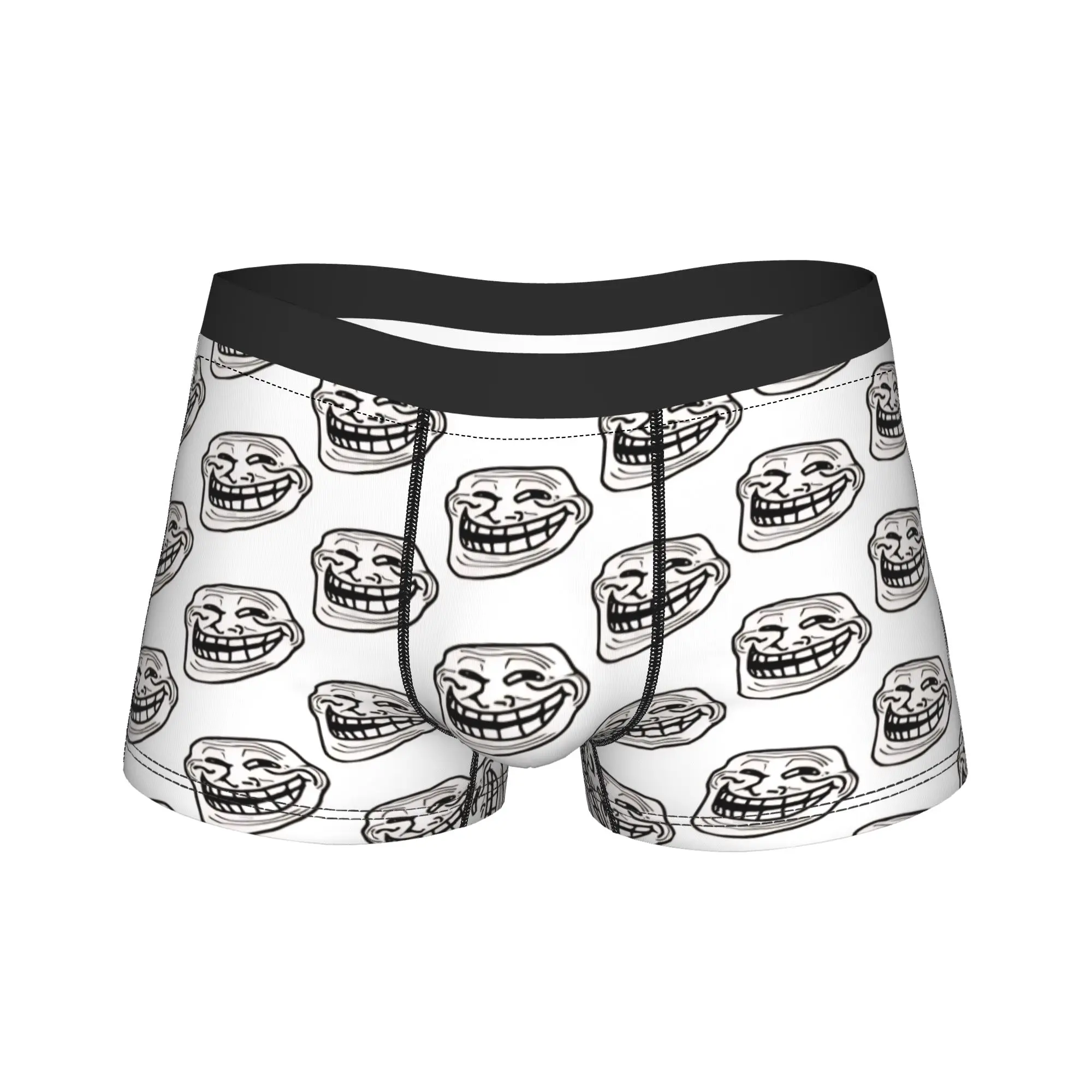 Ropa Interior Rage Comic Trollface, Bóxers Personalizados DIY, Calzoncillos para Hombre en Oferta, Bóxer Novedoso, Regalo Original