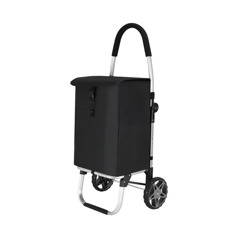 For Home Shopping Cart Folding Portable Light Hand-pulled Cart Trailer, Aluminum Alloy Elderly Shopping Cart