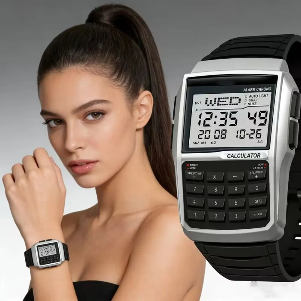Classic Multifunctional Computer Watch LED Display Waterproof Electronic Watch Shock Resistant Stopwatch Sports Watch Women