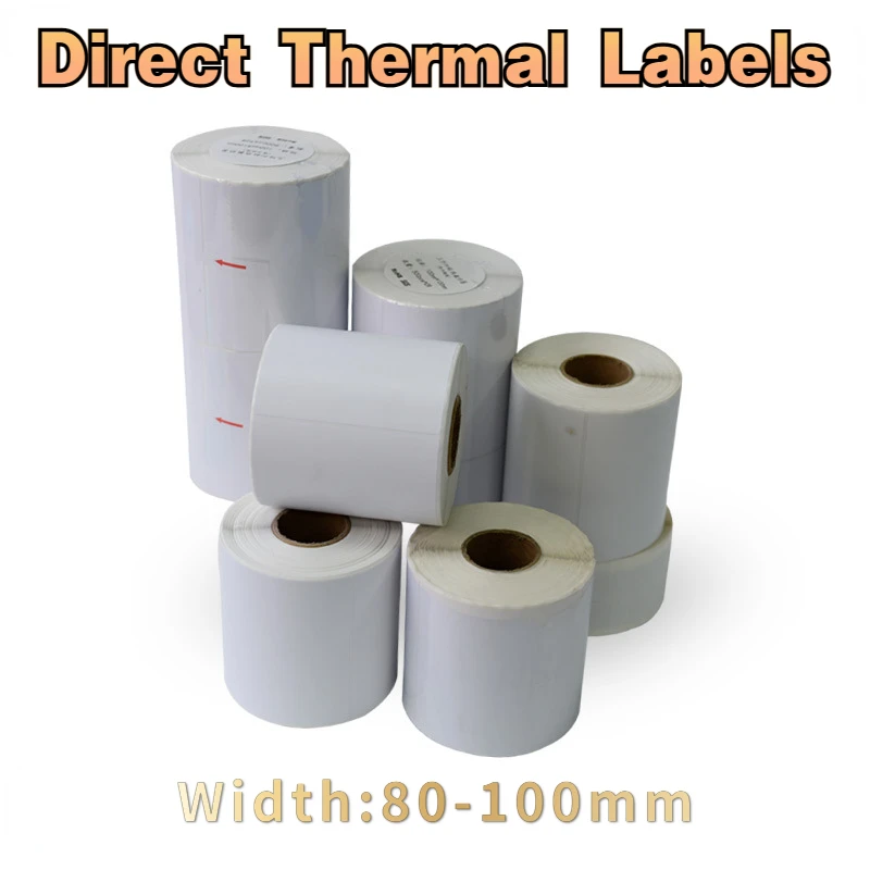 Three-proof Thermal Label Paper 100x150 Width 80-100 Thermal Self-adhesive Stream Label Stickers UPC Barcodes Address Perforated