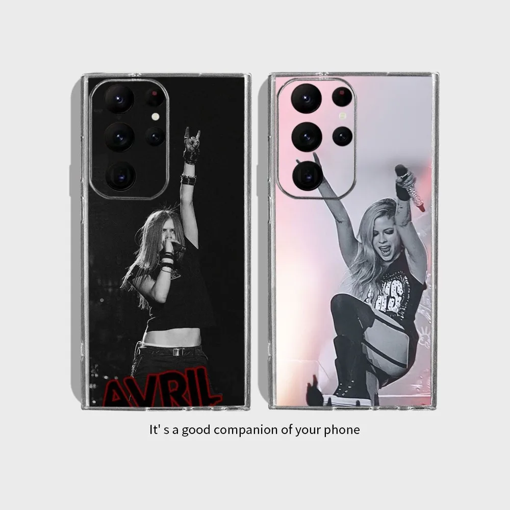 

A-Avril Ramona Lavigne Phone Case for Samsung Galaxy S24 Ultra S22 S23 Ultra S21 S20 5G Protective Silicone TPU Funda