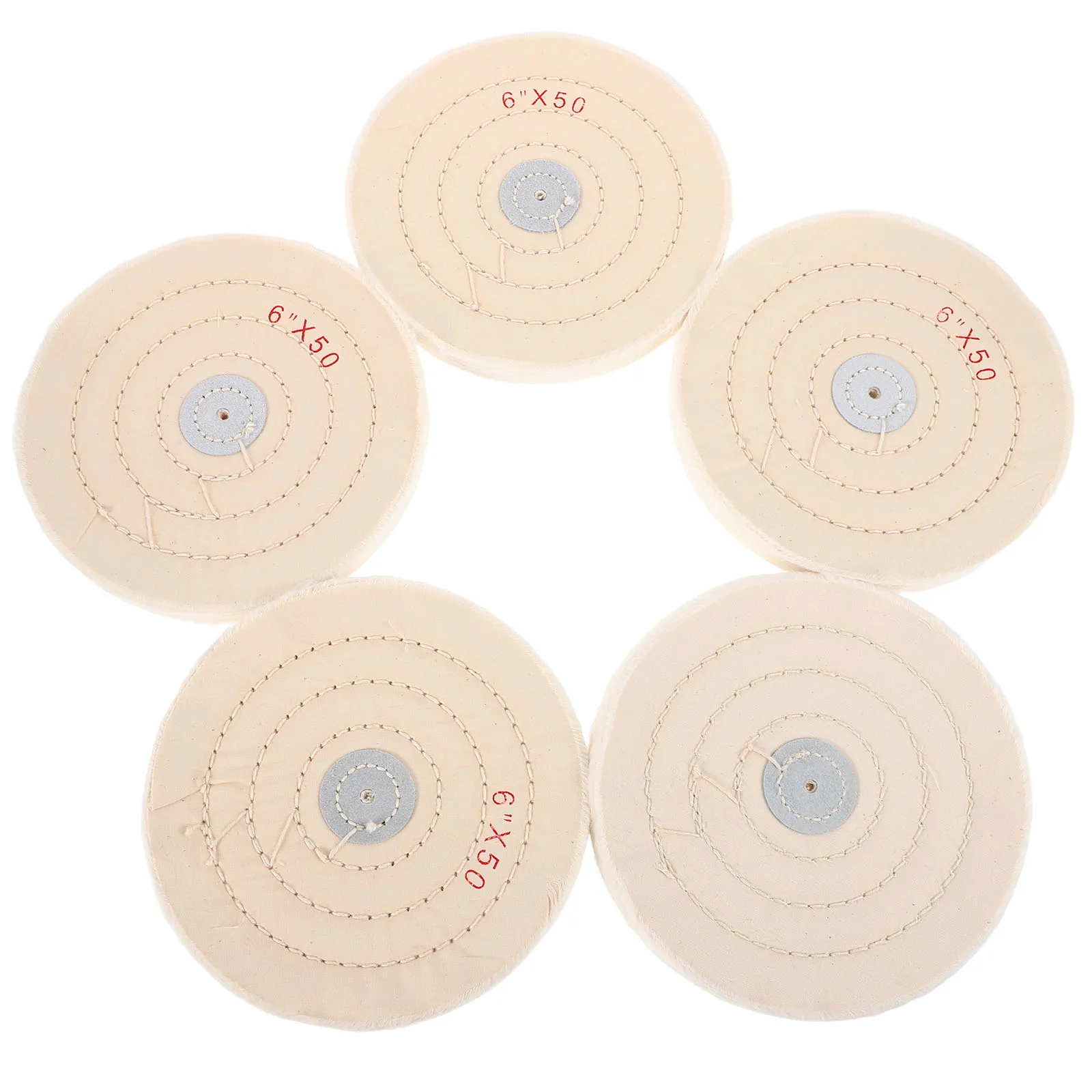 

5pcs Cotton Cloth Wheels for Polishing Grinding Metal Mirror Finish Wood Carving Waxing Rotary Tool Attachment