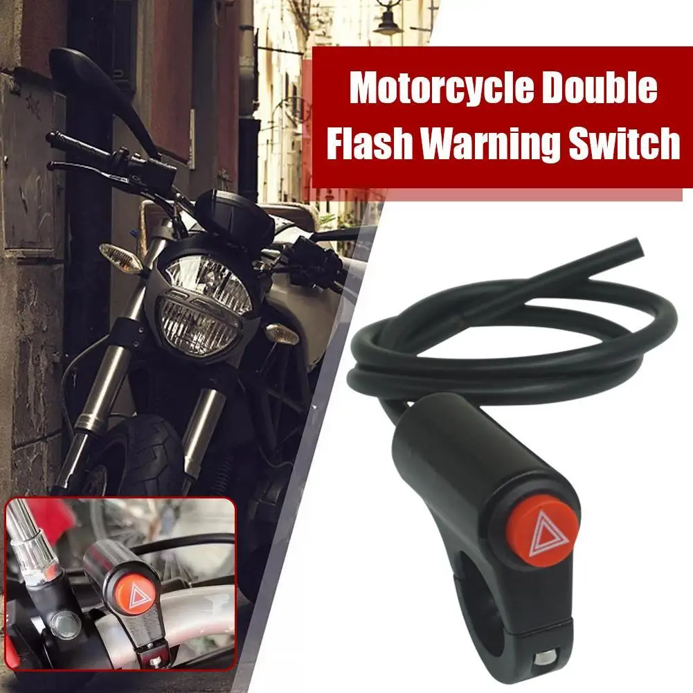 Motorcycle/electric Bicycle Double Flash Alarm Emergency Signal Flash Switch Aluminum Alloy Portable Waterproof Handlebar Switch