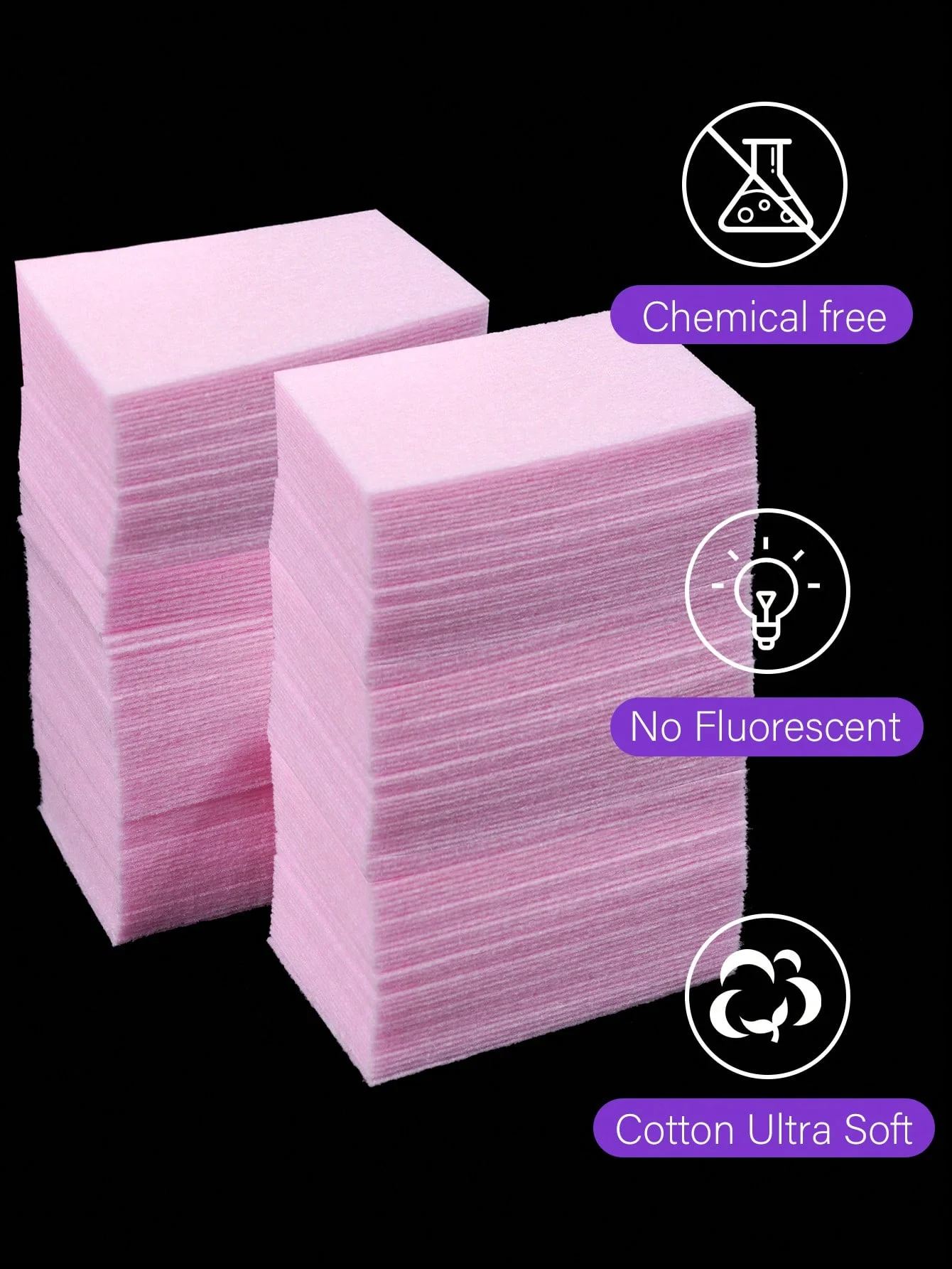600 salviette per unghie senza pelucchi, tamponi per rimuovere lo smalto, morbidi cuscinetti per rimuovere lo smalto in acetone non tessuto salviette per unghie per la preparazione delle unghie