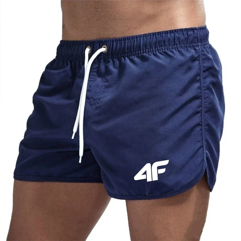 

2025 Summer Swimming Fitness Pants Quick drying Swimming Men's Surfing Breathable Drawstring Fashion Leisure