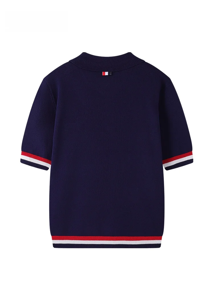 

JZZDEMM irt женский ort Sve вязаный воротник с вышивкой, летнее новое поступление, облегающий винтажный топ Sle Faion