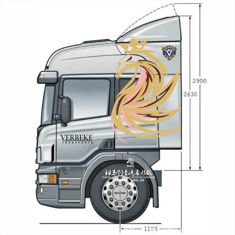 Truck Stickers for 1/14 RC TAMIYA Scania Mud Tractor New Personalized Stickers customizable stickers Scania R620