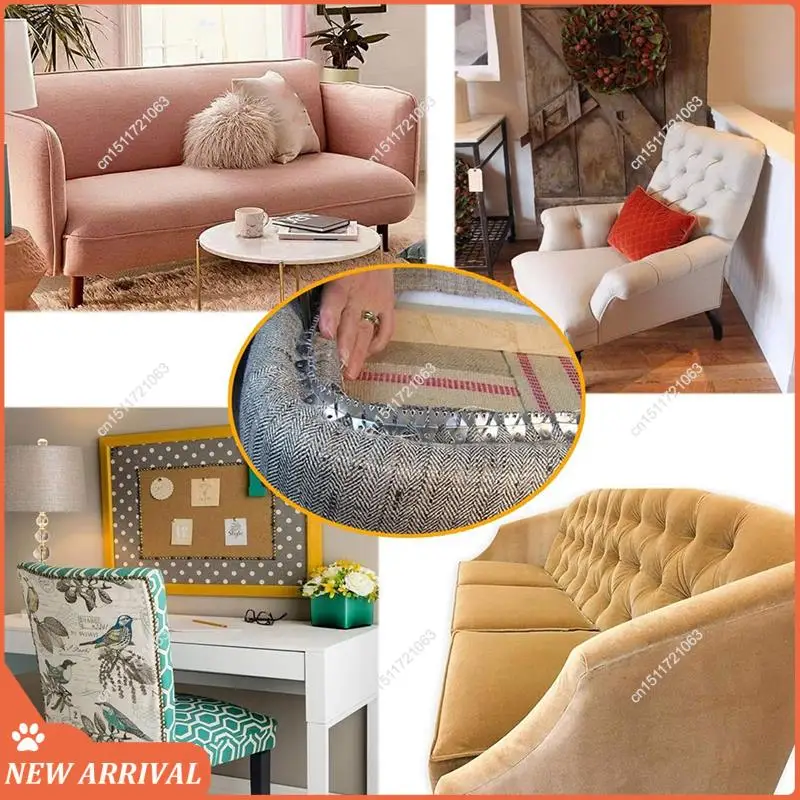 Emption!Upholstery Metal Flexible Tack Strip Curve-Ease Grip For Easy Installation For Furniture, Chairs, Sofa