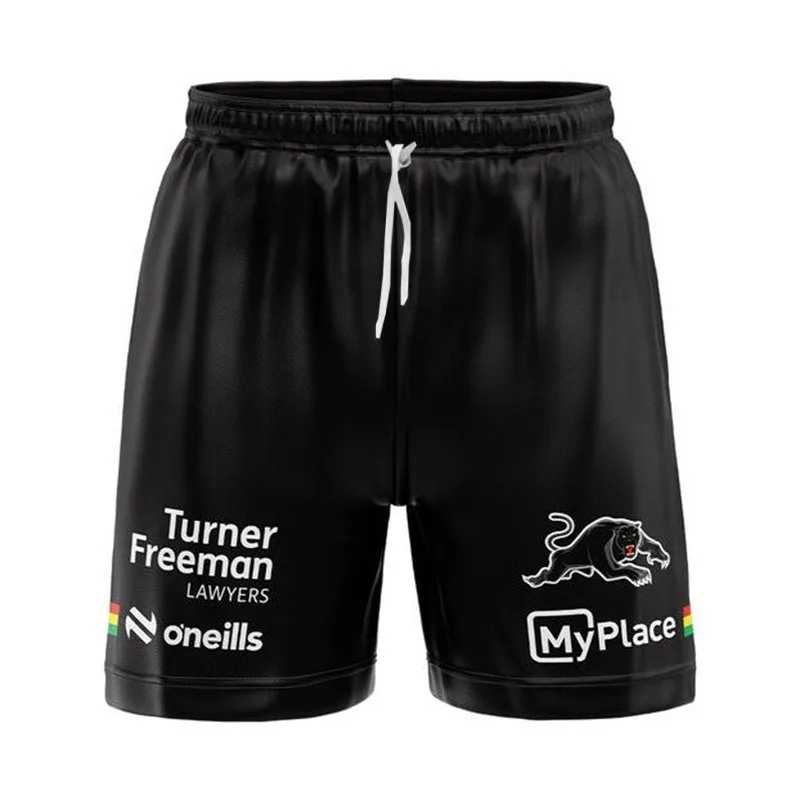 2025 NRL ملبورن الأسترالية الفهود الأرنب مانلي سيهوكس شورت كرة القدم للدراجات النارية، حديث، مسامي، مريح #4