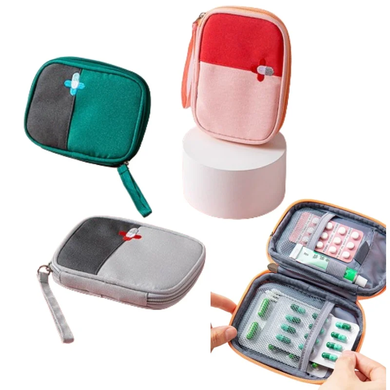 Outdoor Travel First Aid Kit Medicina Sacos, saco de armazenamento, caso pílula de sobrevivência, organizador de emergência, Camping, 1Pc