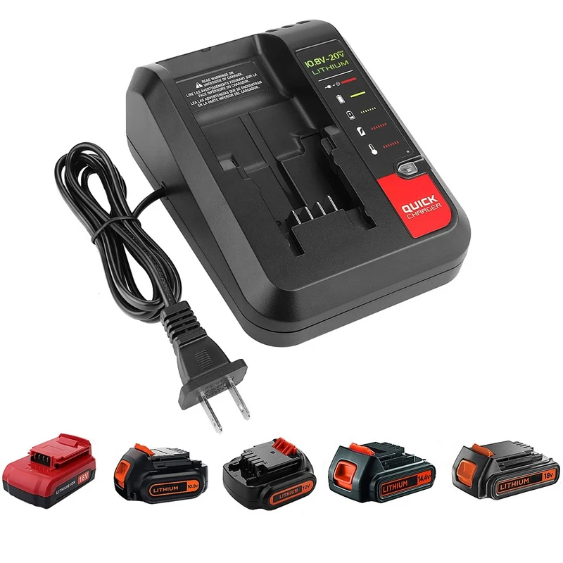 

Li-ion Battery Charger For Black Decker 20v charger For Porter Cable/Stanley 10.8V 14.4V 18V PCC690L L2AFC FMC690L FMC688L 686L