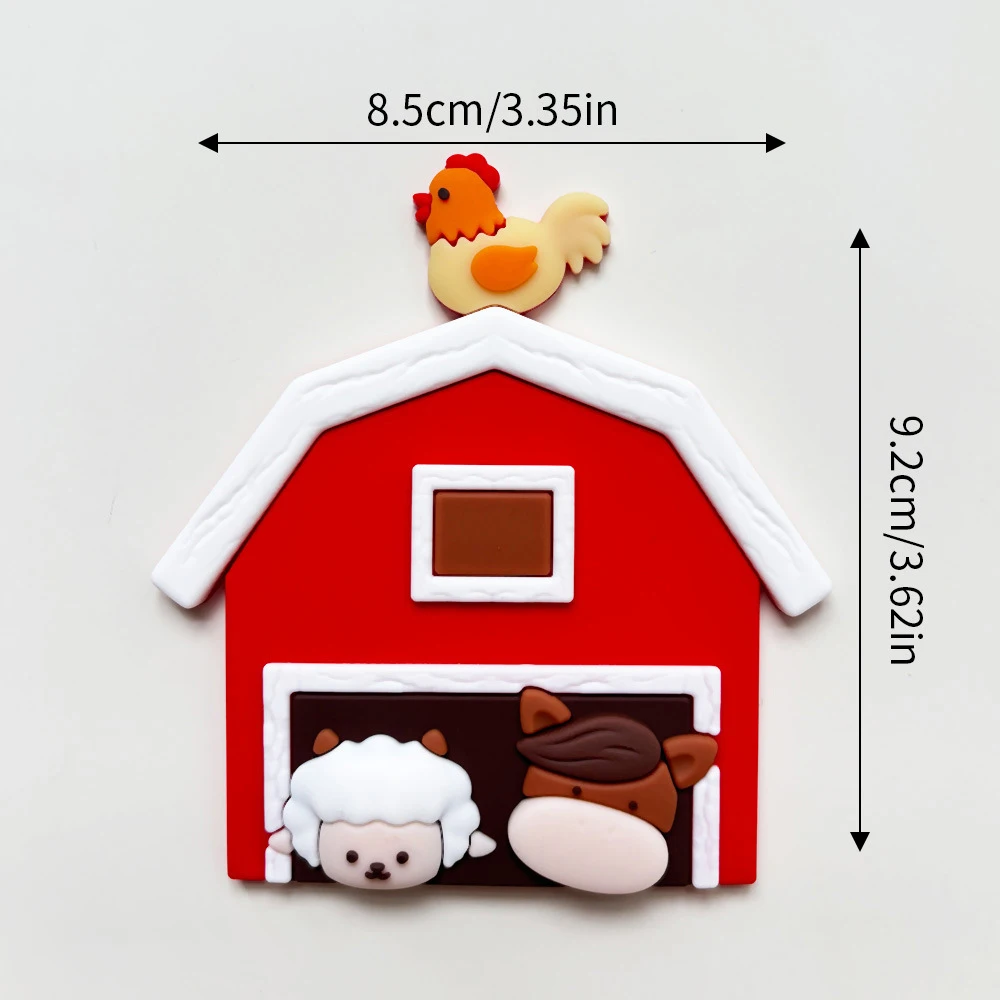 Bauernhoftier-Kuchenaufsatz, süßes Schwein, Schaf, Kuh, Pferd mit Gemüse, Cartoon-Design für Kindergeburtstagsparty-Kuchendekorationen – Detail 13