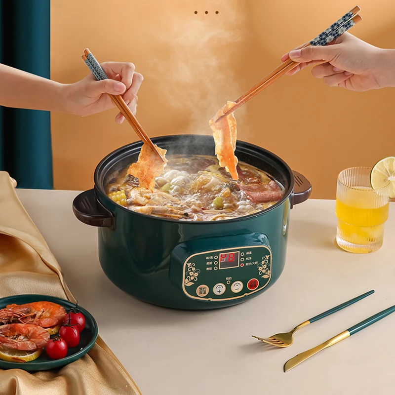 Instant Noodle Double Hot Pot Electric Cooker Food Dishes Multifunction Vegetable Chinese Hot Pot Ramen Fondue Chinoise Cookware