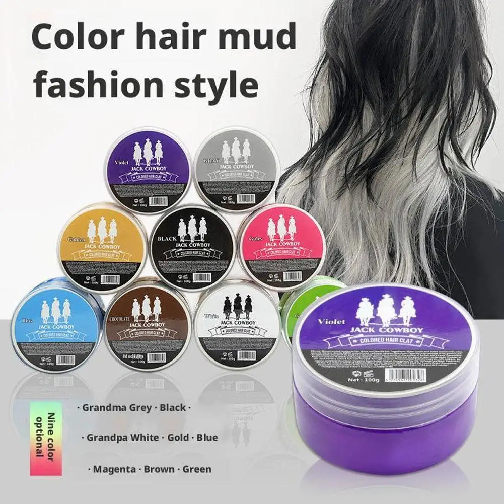 

Одноразовая цветная глина для волос, многофункциональная цветная глина для волос, подходящая для вечеринок, фестивалей ﻿ E0P6