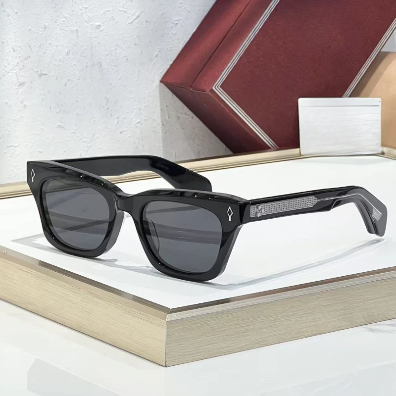 

JMM DEALAN Limited Edition Handmade Acetate Square Sunglasses – Vintage Japanese Designer UV400 Unisex Glasses for Men & Women