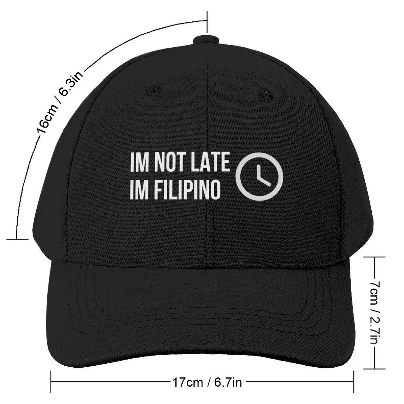 I'm Not Late i'm Filipino Baseball Cap Golf party Hat Men's Hats Women's