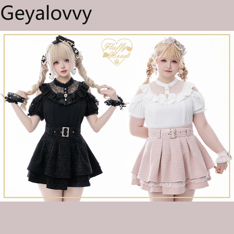 

Summer Women's Tops Japanese Style New Lace Pearl Off-Shoulder Short Sleeve Shirt Fashion Elegant Casual Blouses Femme