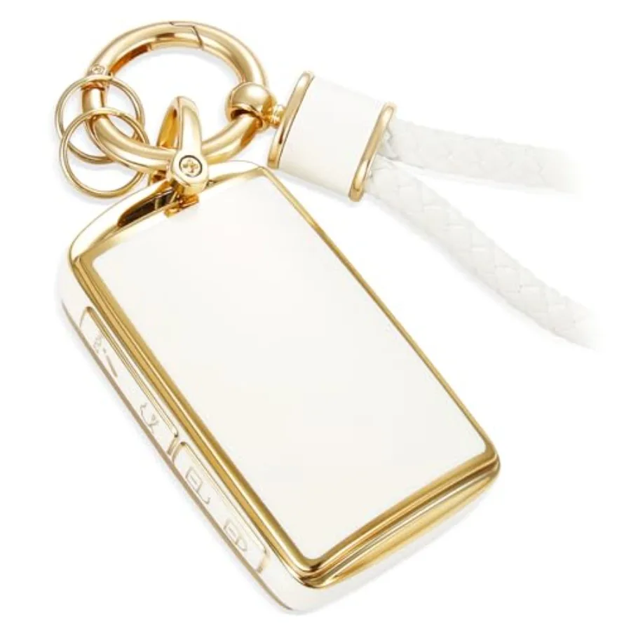 

for Mazda Key Fob Cover with Metal Keychain, Upgraded Soft Case for CX-5 CX-9 CX-30 CX-50 Mazda 3 6 Hatchback 4 buttons Smart K