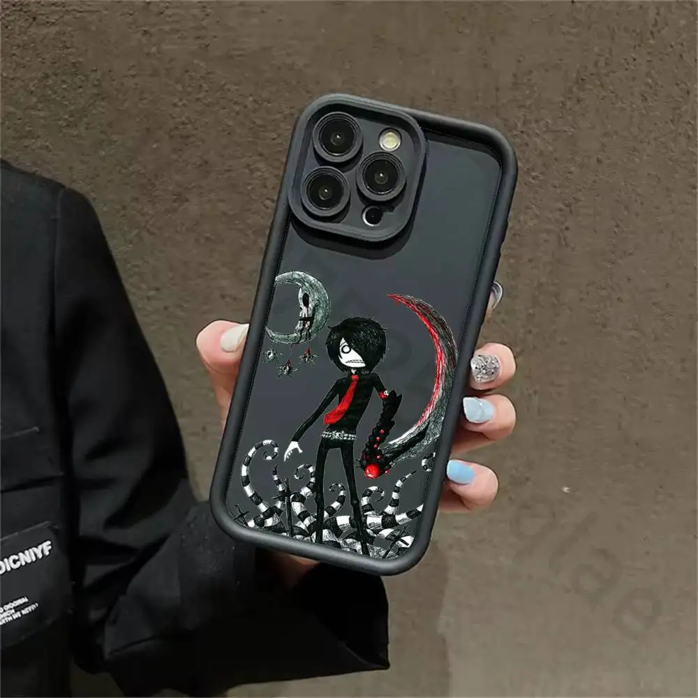 

Gothic art Emo Silicone Case For iPhone 13 11 15 17 12 14 16 Pro Max 17 Air Plus SE Shockproof Soft Protective Cover