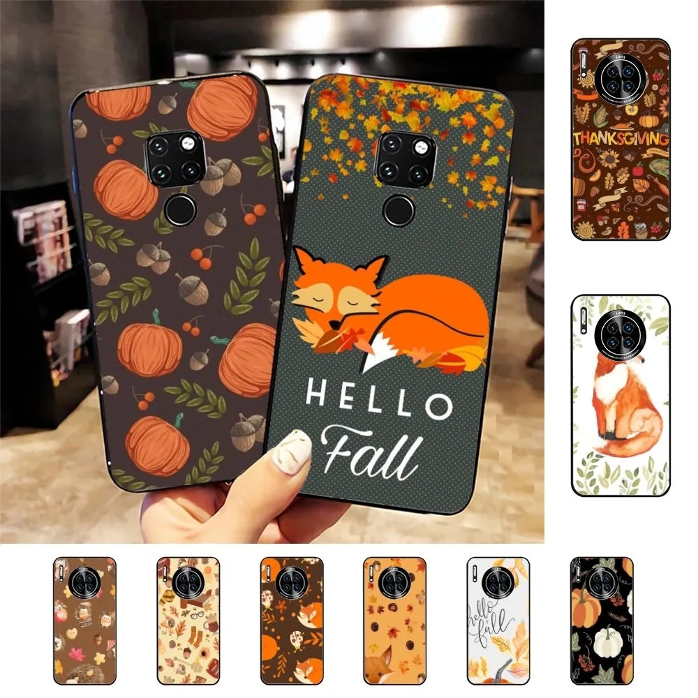 

Autumn leaves fall fox pumpkin Mousepad For Huawei Mate 10 20 30 40 50 lite pro Nova 3 3i 5 6 SE 7 pro 7SE