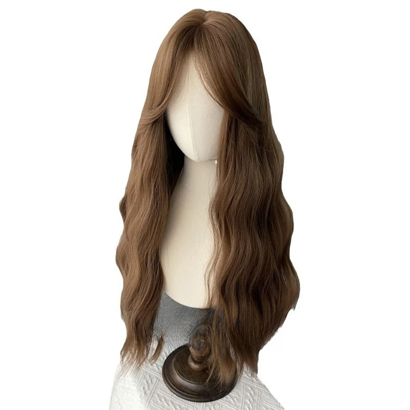 ร้อนขายกลางระลอกน้ําวิกผมแฟชั่นผู้หญิงระลอกน้ําผมยาวหยิกทุกวันธรรมชาติ