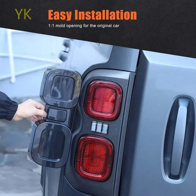 

For Haval Raptor H9 2023-2025Car Rear Taillight Car Headlight Eyebrow Protective Cover Decoration Blackened Rear Taillight Frame