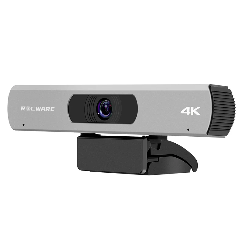 Rocware auto framing 84 degree 4k eptz camera conference 8X live broadcast camera with 2 Mics for family video chat RC18