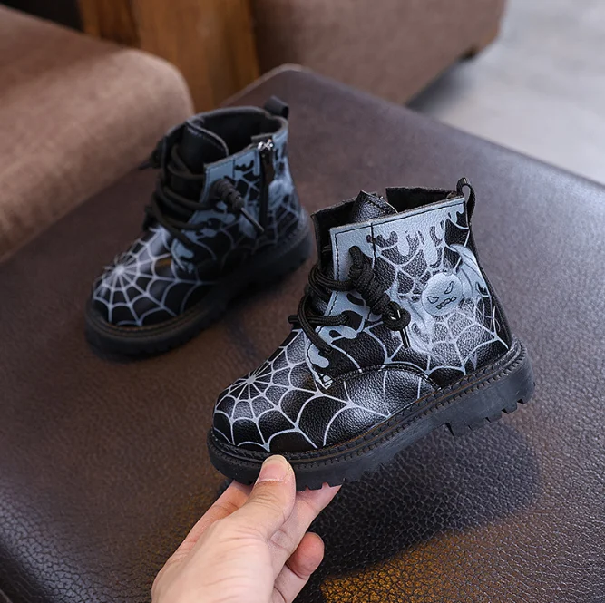 Autumn Winter Children boots PU leather Comfortable Boys Girls Baby shoes Ankle Snow boots Kids Leather shoes For tenis