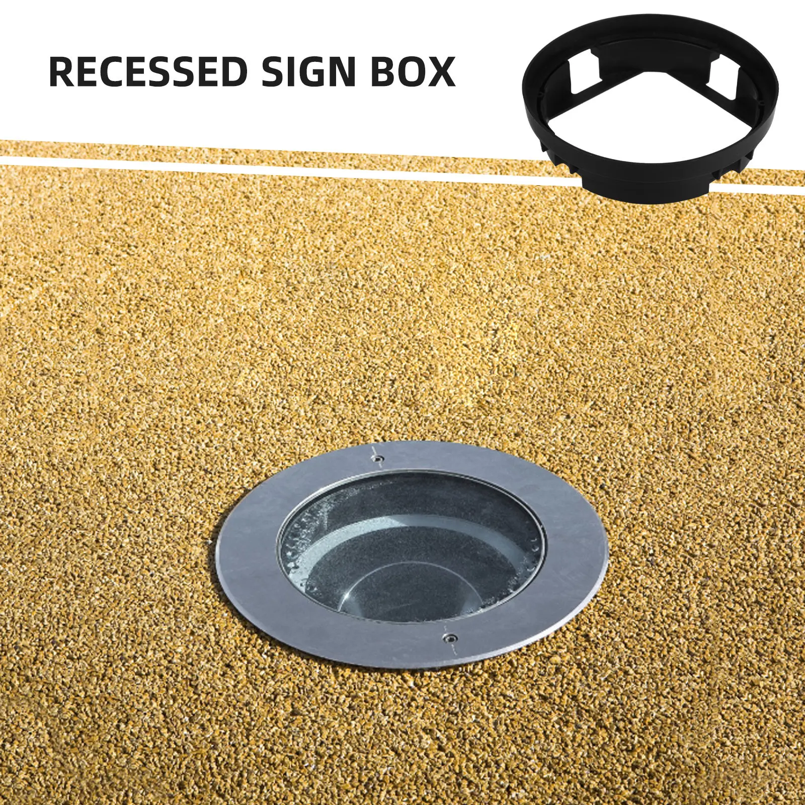 Underground Fire Base Box Recessed Embedded Plastic Housing for Emergency Signage Clear Position Indication Easy
