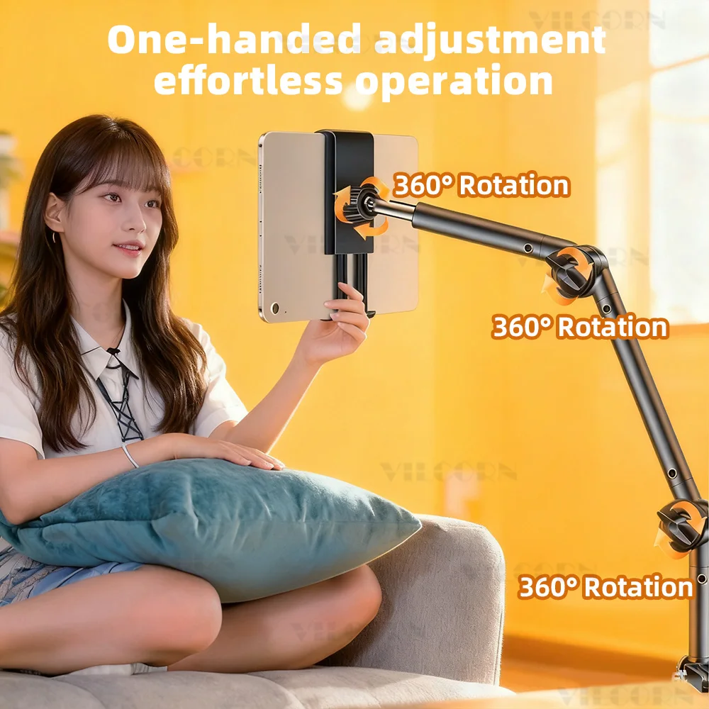 

Универсальный держатель для планшетов iPad Air Pro, Galaxy Tab, Xiaomi: гибкая магнитная подставка-крепление для кровати, для планшетов и телефонов