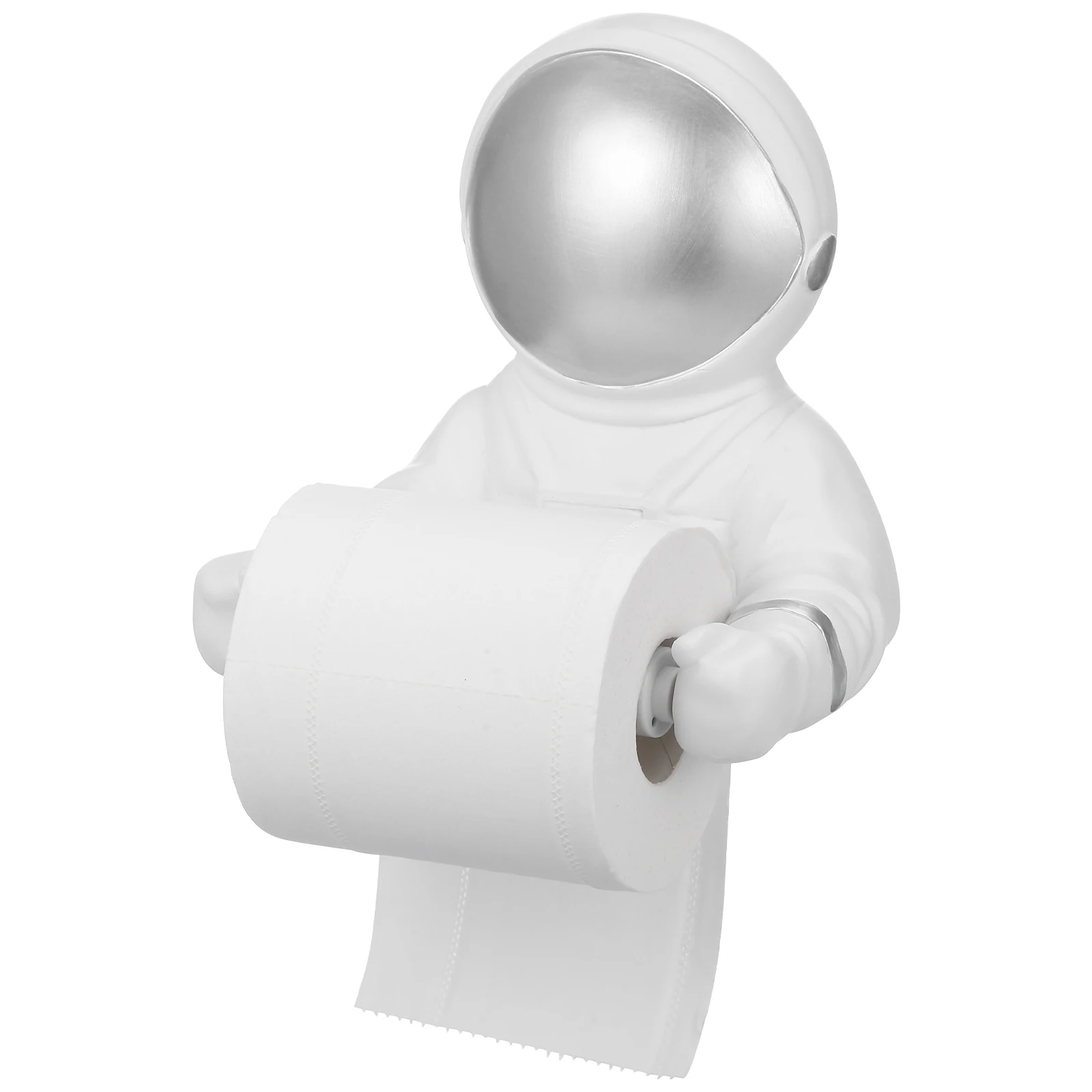

Astronaut Tissue Holder Stainless Steel Paper Toilet Stand Resin Figurine Bathroom Decor Roll Mounted Storage