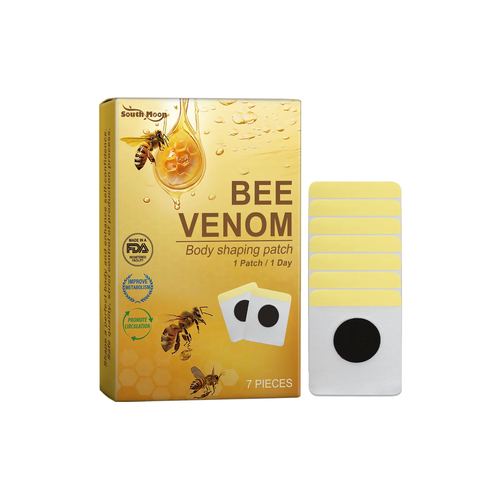 Bee Venom Body Shaping Patch Reduce Body Toxins Fast Fat Burning Remove Waist Belly Fat Firming Skin Health W-Eight Loss Sticker