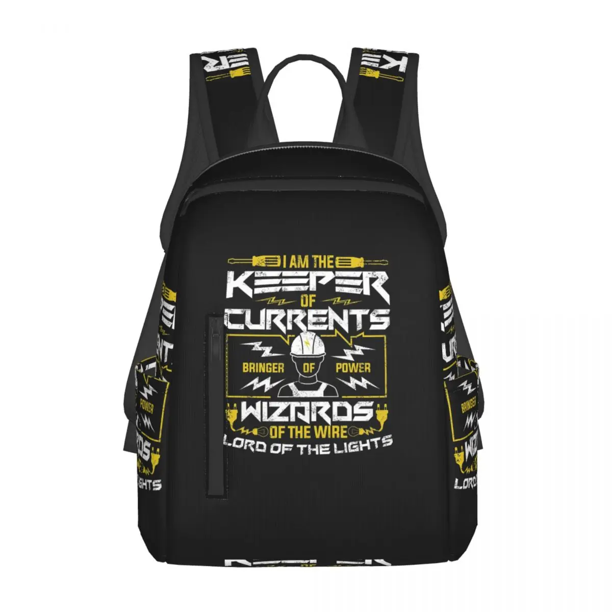 

Electrician Electrical Engineering Power Backpack Daypack Large Capacity BookBag School Bag Shoulder Bags for Men Women