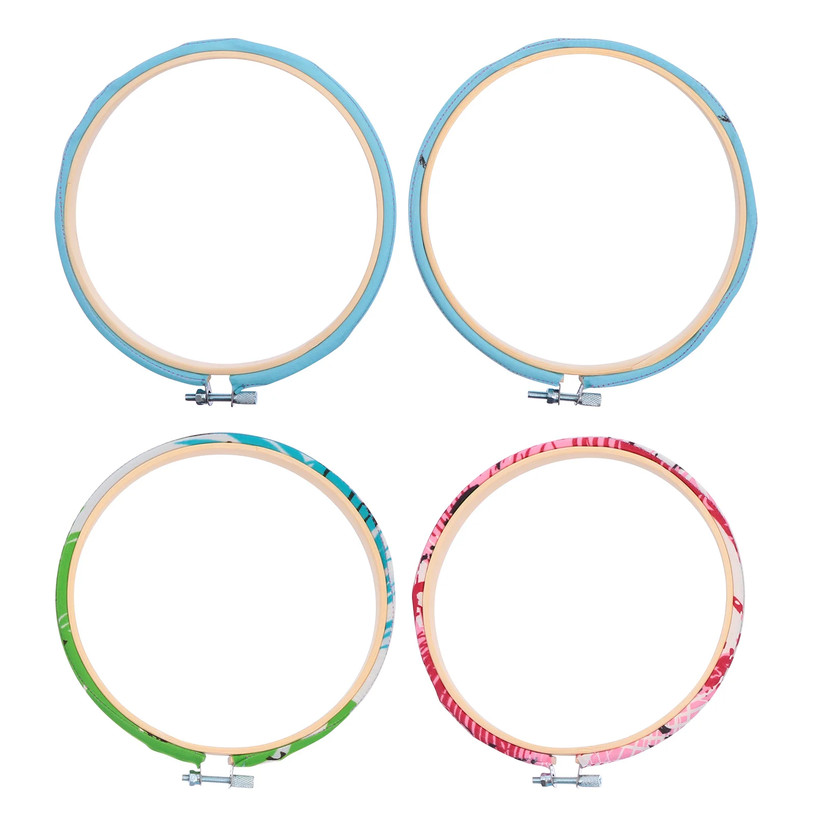 

4Pcs Round Embroidery Hoops 15Cm DIY Cross Stitch Frame Set for Handicraft Fabric Painting Embroidery Tools Craft Lovers Gift