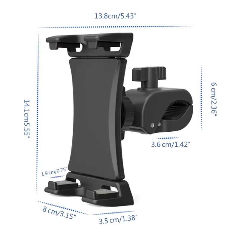 7-12 inch Tablet Holder Mount, Spin Bike Phone Pad Holder Stand Universal Exercise Bike Handlebar Mount For Treadmill