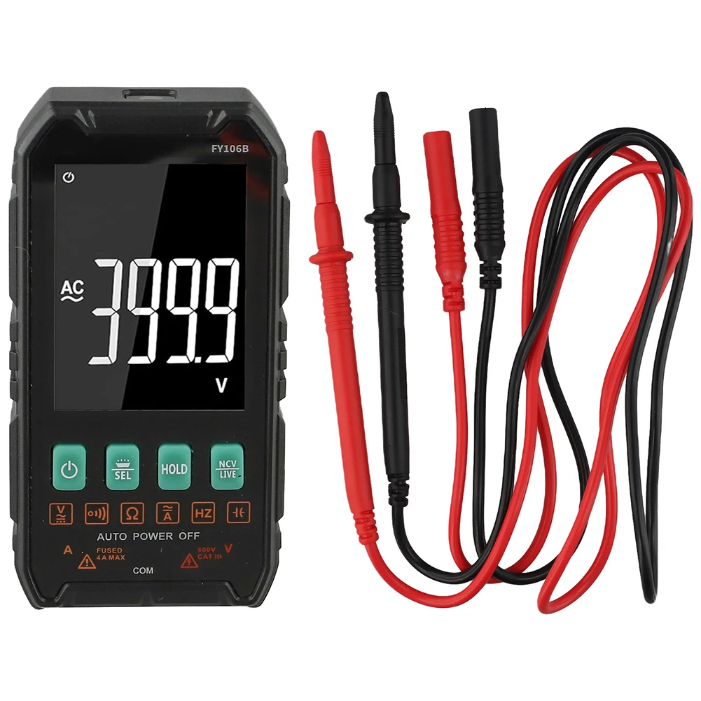 FY106B مقياس رقمي متعدد 600 فولت/4A التيار المتناوب/تيار مستمر الجهد الحالي VA شاشة LCD متعدد رقيقة جدا رقمي متعدد الكهربائية