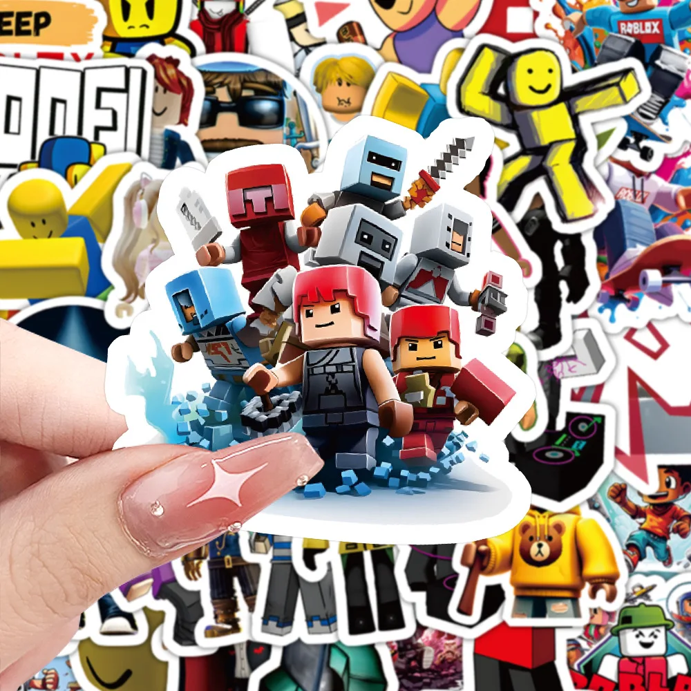 

10/60PCS Roblox B Stickers Virtual World Games Cartoon Waterproof Stickers Decoration Notebook Mobile Guitar Suitcase Water Cup