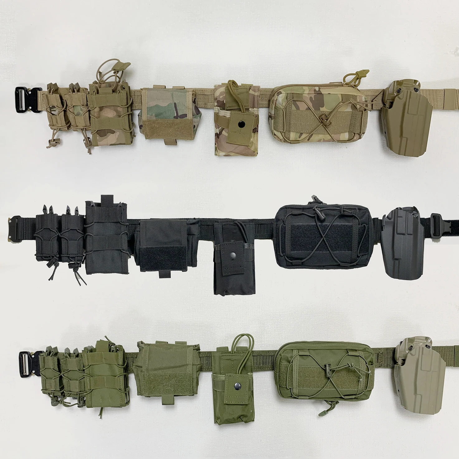 مجموعة كاملة من حزام الخصر التكتيكي من MOLLE مع حقيبة ملحقات مجلة الحافظة، معدات صيد عسكرية قتالية للرماية في الهواء الطلق #2
