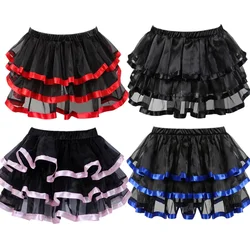 S-6XL Tulle Skirts Ladies Party Dance Tutu Skirt Faldas Saias Femininas Pleated Midi Costume Plus Size Corset Skirts Adult