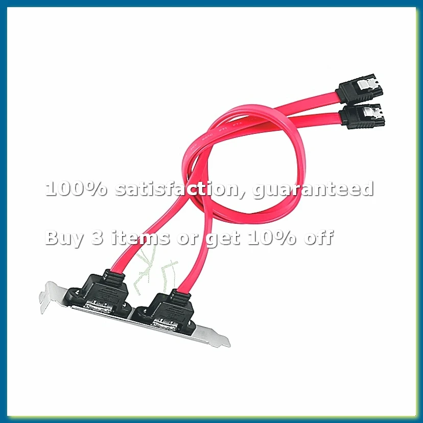 Dual Port SATA Serial Cable to ESATA Bracket Adapter Cable-DT30