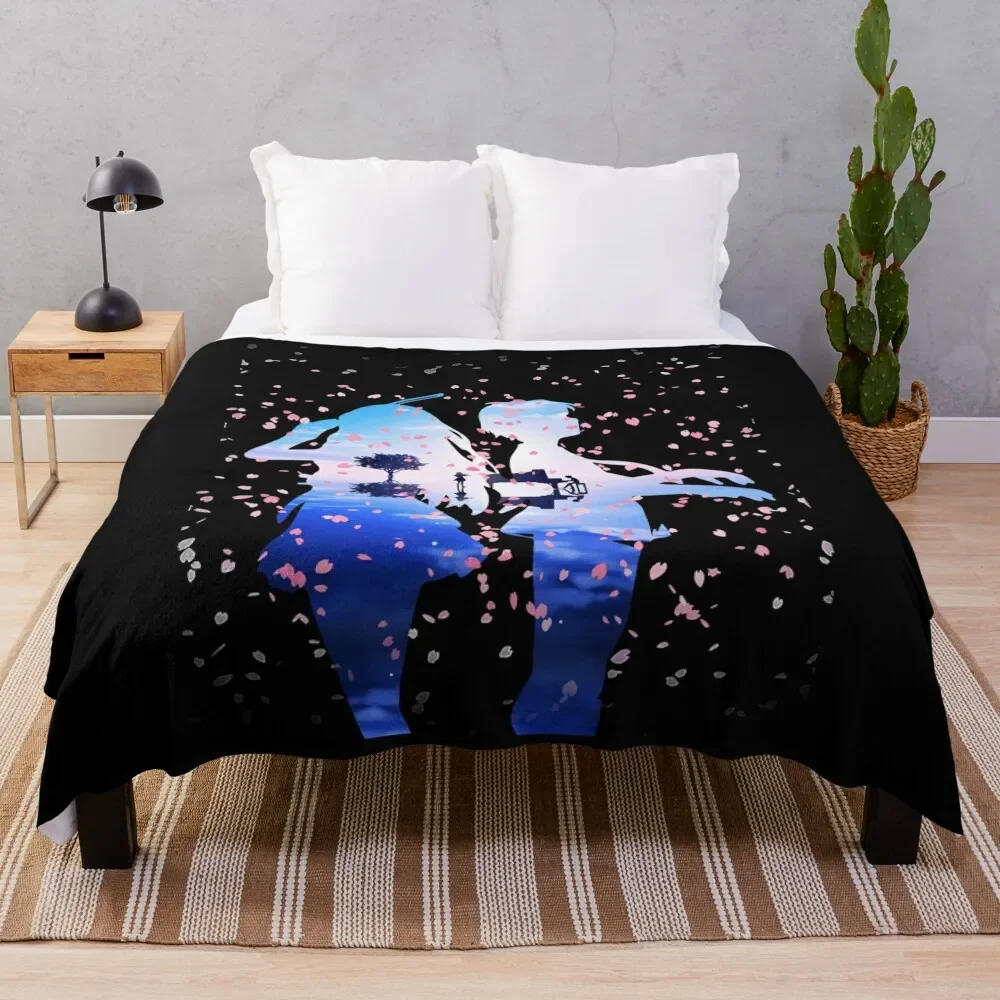 

Your Lie in April Shigatsu wa Kimi no Uso Kaori & Kousei Anime Cherry Blossoms Throw Blanket