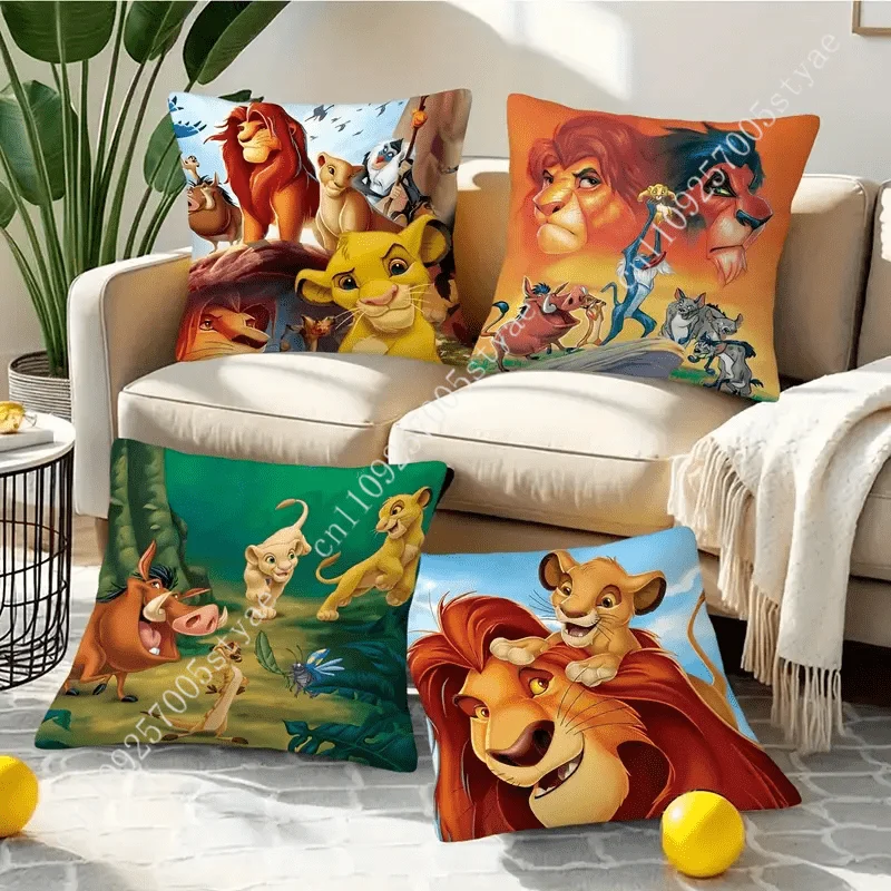 

Lion King Pillowcase Disney Cartoon Pillow case Soft Sofa Bed Decoration Child Holiday Party Boy Girl Gifts Custom Pillow Cover